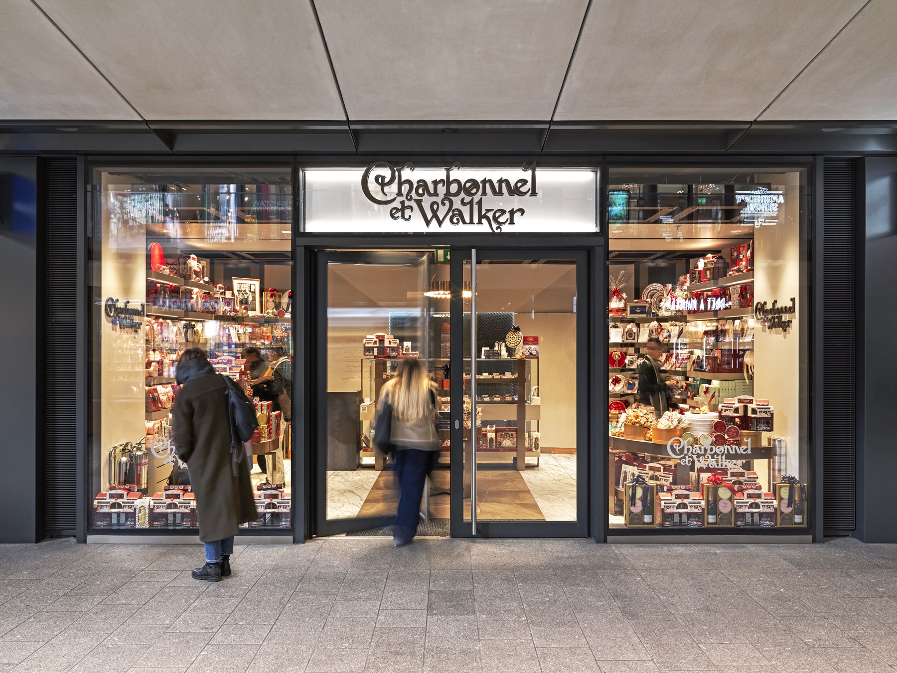 Exterior of Charbonnel et Walker shop at Broadgate