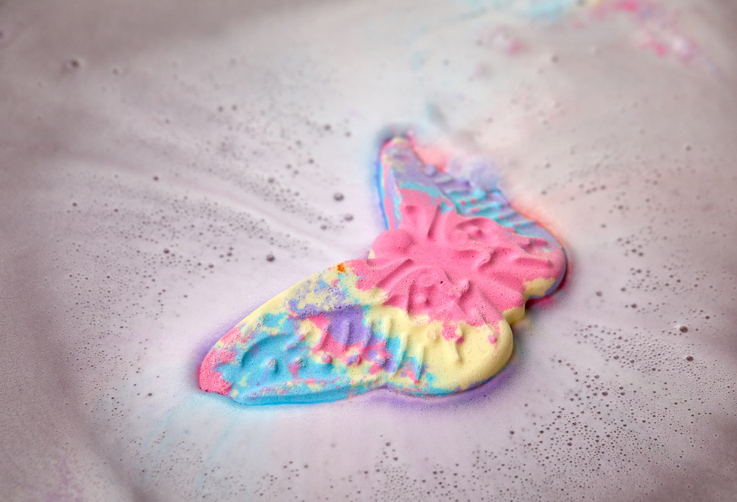 A butterfly bath bomb from Lush