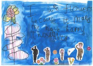 artwork created by primary school children for armed forces day