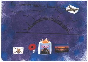 artwork created by primary school children for armed forces day