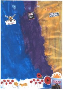 artwork created by primary school children for armed forces day