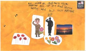artwork created by primary school children for armed forces day