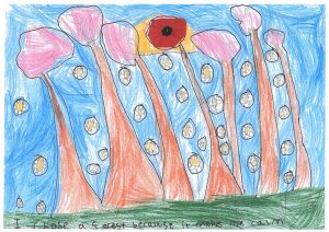 artwork created by primary school children for armed forces day