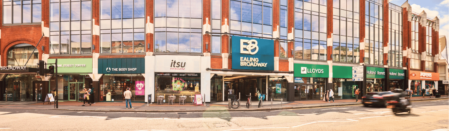 Outside view of Ealing Broadway from High Street