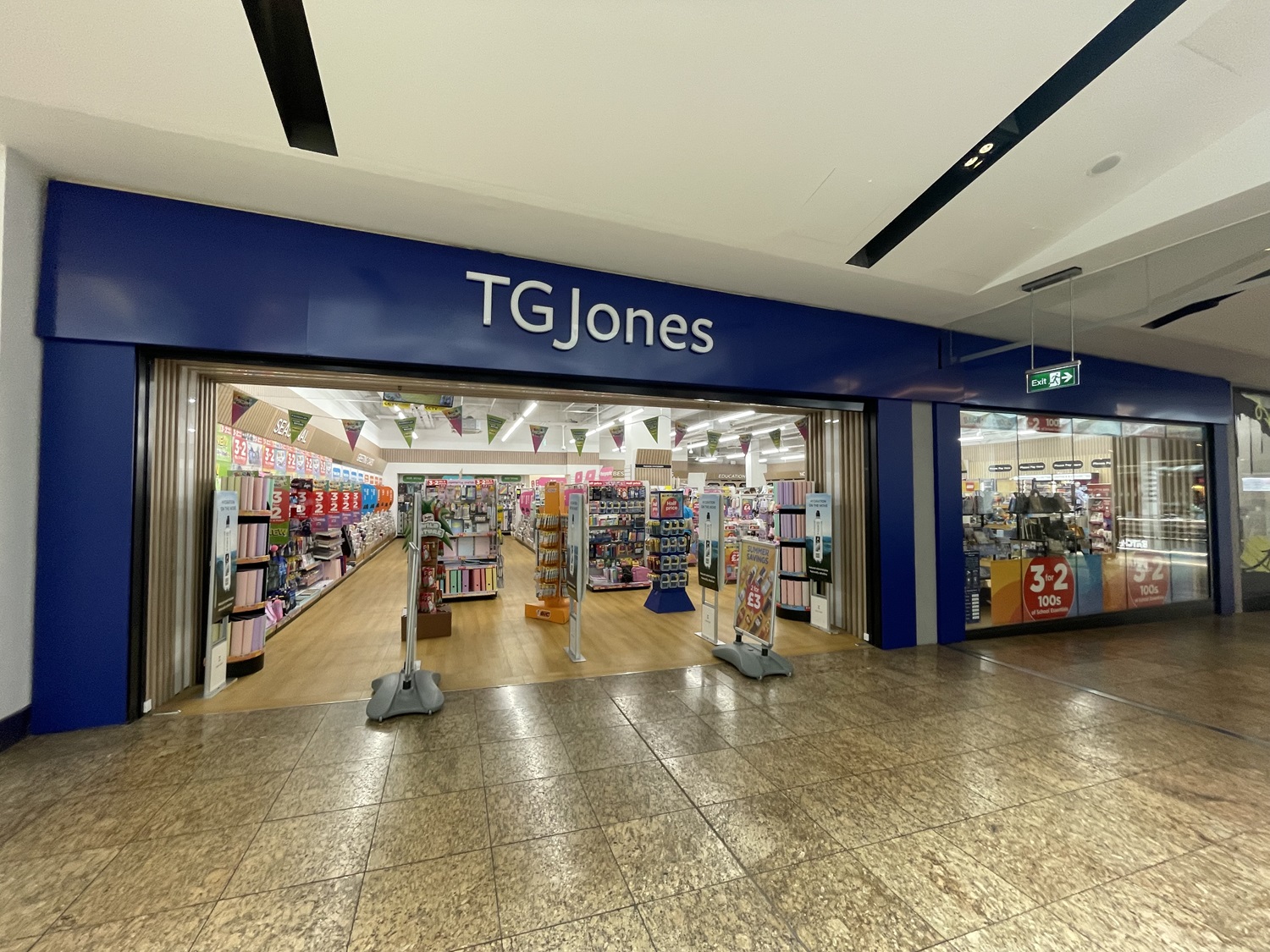 The store front of TG Jones at Meadowhall.