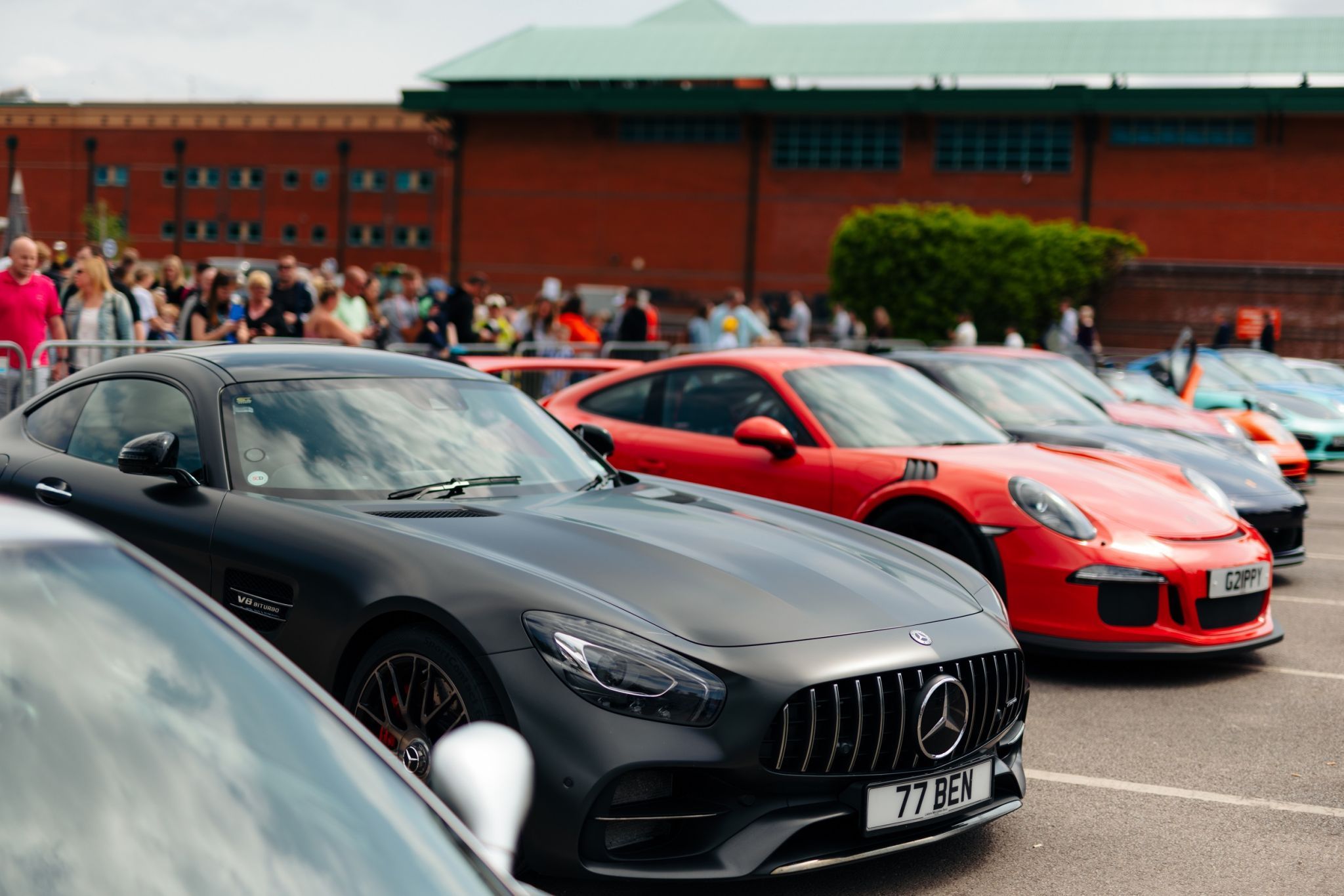 A row of supercars