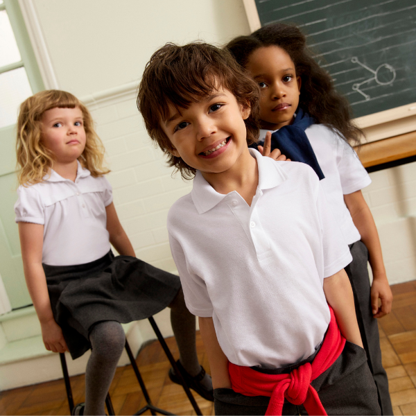 school kids wearing uniform