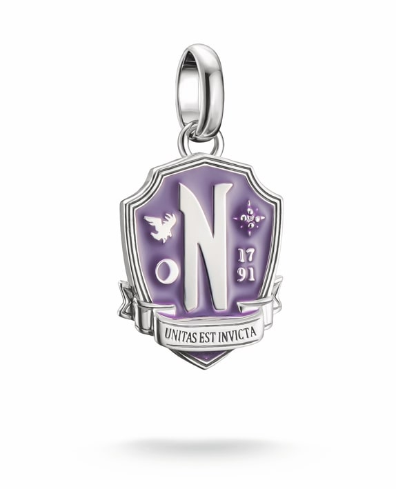 Purple keyring with engraved N