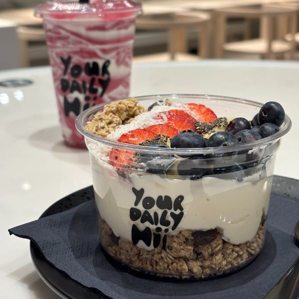 Granola and yoghurt from Hiigrind at Meadowhall
