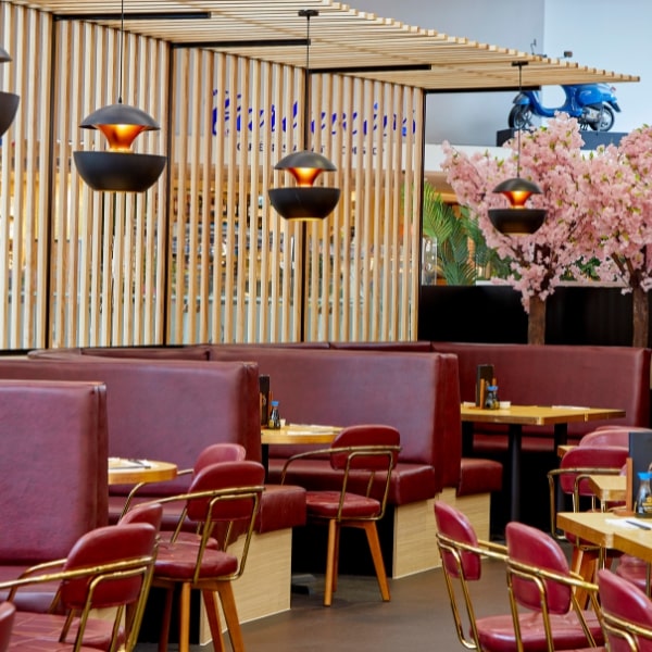 seating area of maki and ramen