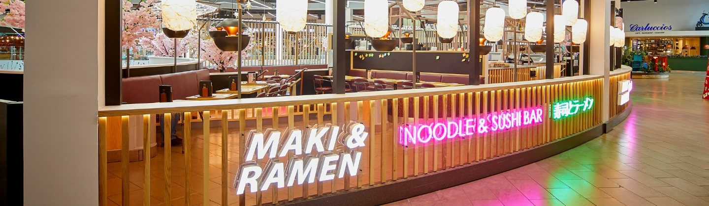 Maki and ramen counter