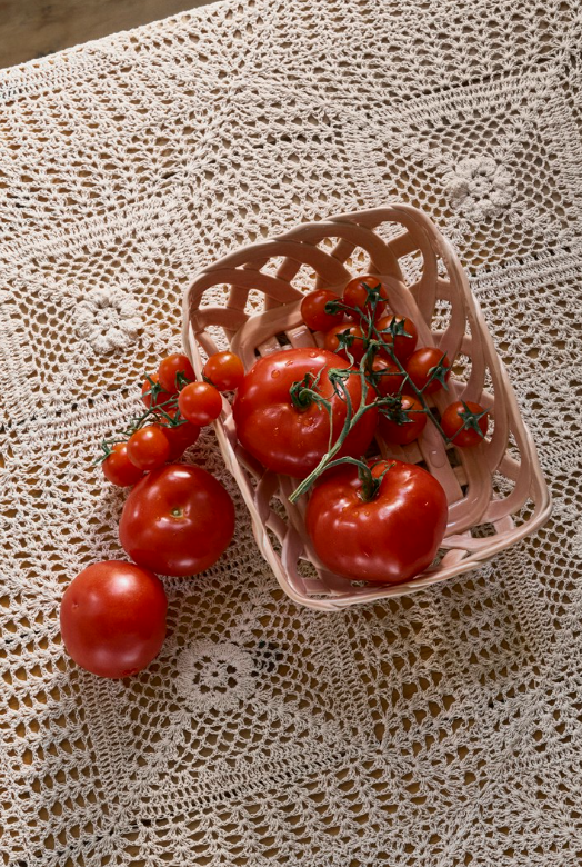 A basket of tomatoes