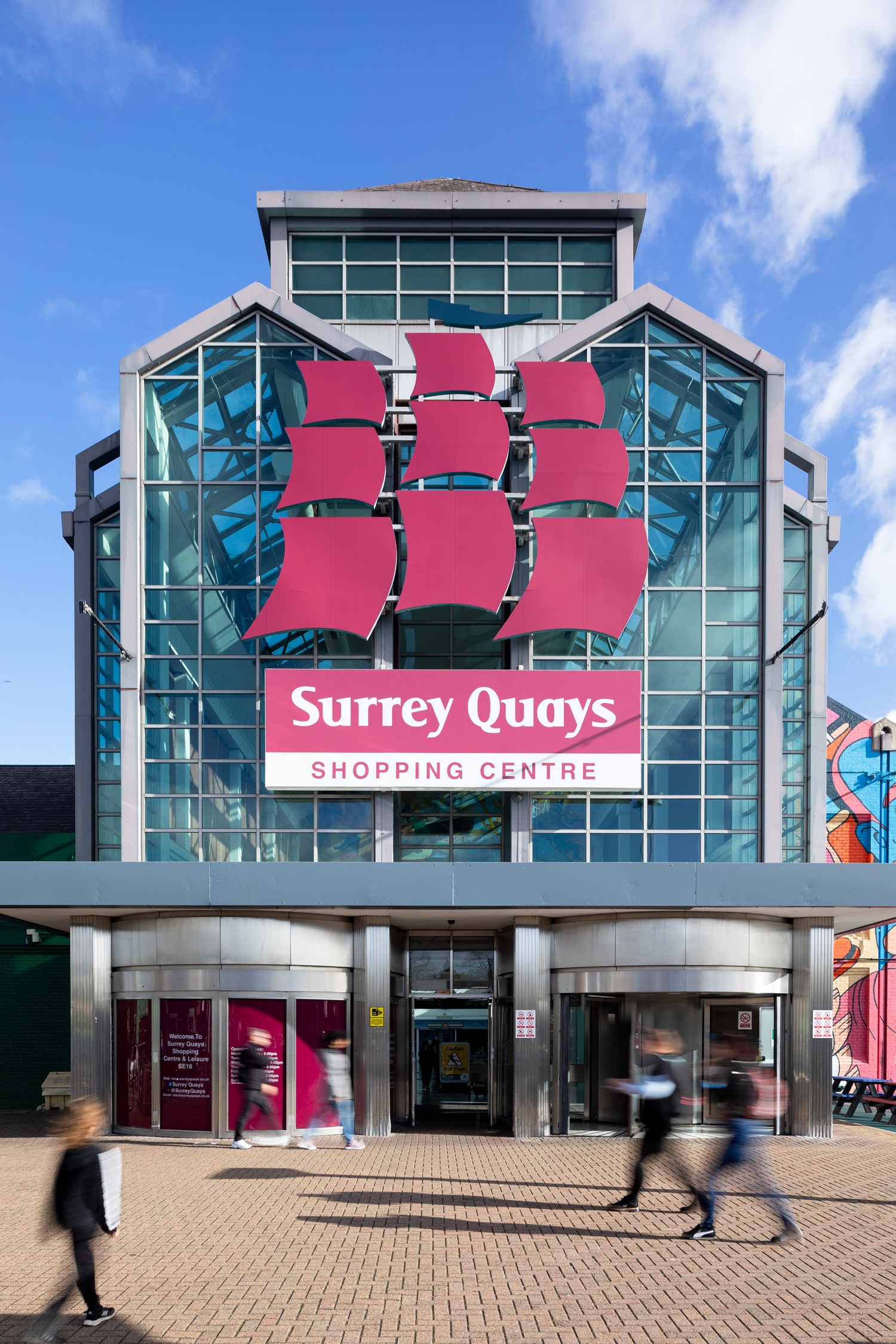 Entrance to Surrey Quays Shopping Centre