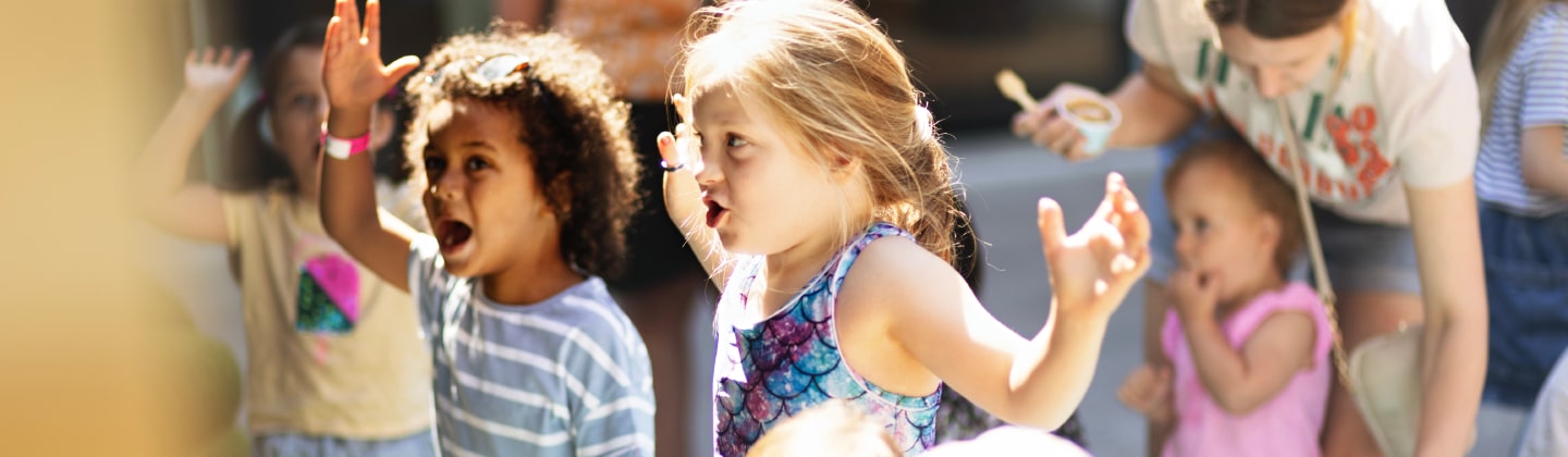 Two kids playing