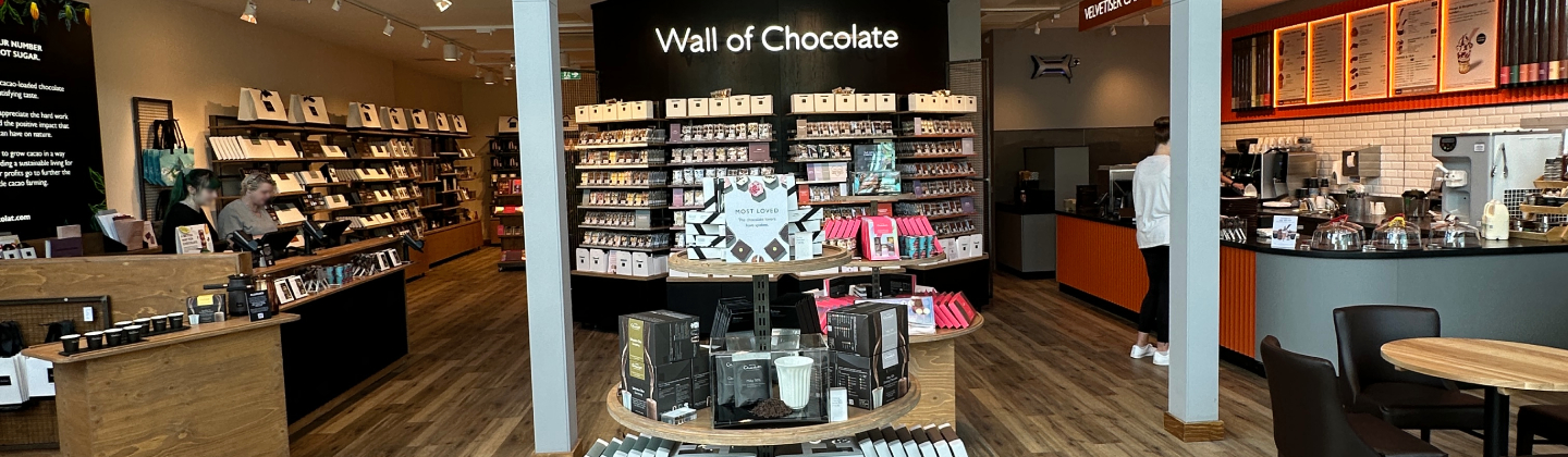 Interior of Hotel Chocolat at Whiteley.