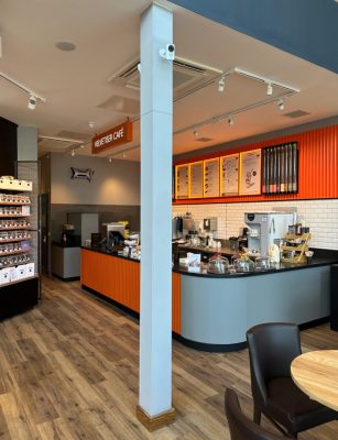 Interior of Hotel Chocolat at Whiteley.